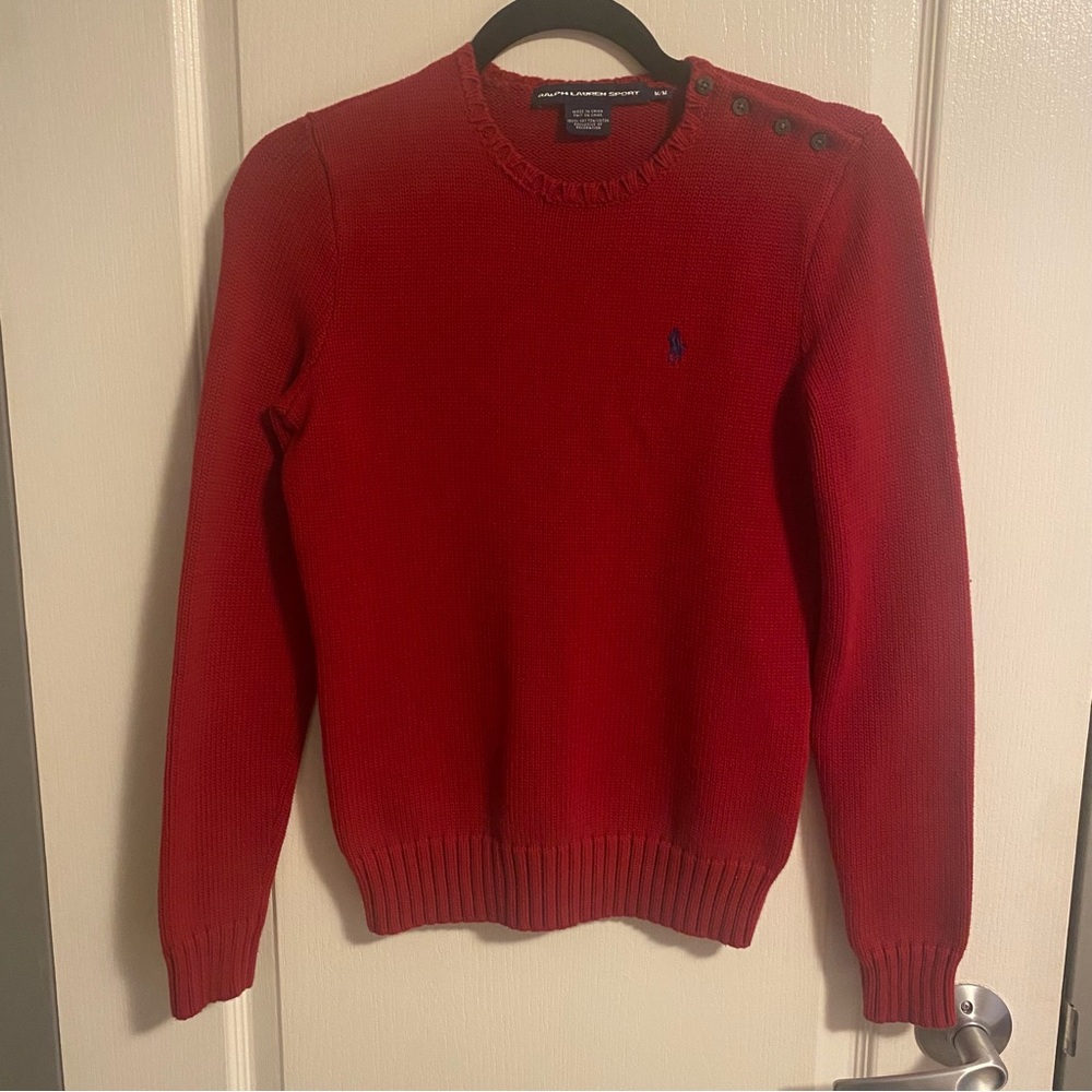 Polo by Ralph Lauren Red Crewneck Sweater
